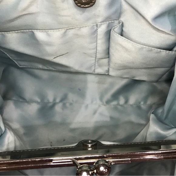 Coach Gray Patent Leather Kisslock Satchel Bag F15658 - Picture 11 of 16